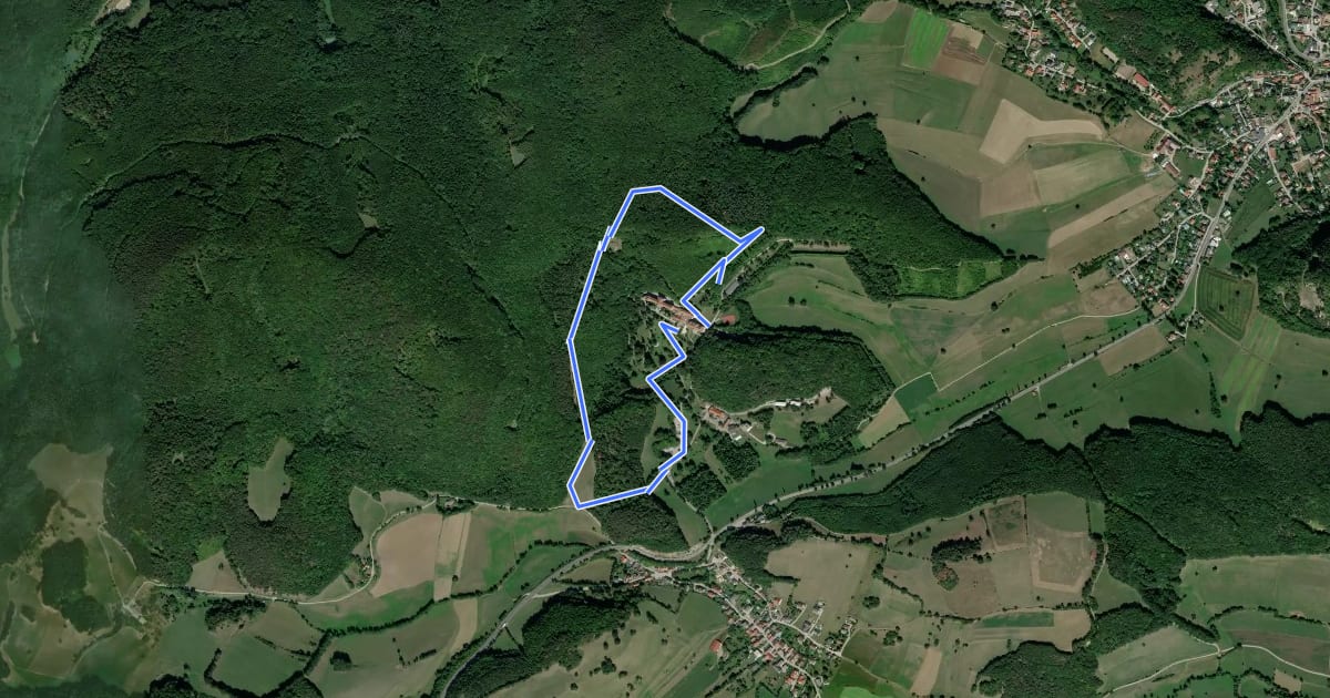 Маршрут Route 5 (Sonderkrankenhaus Alland) на спутниковом снимке