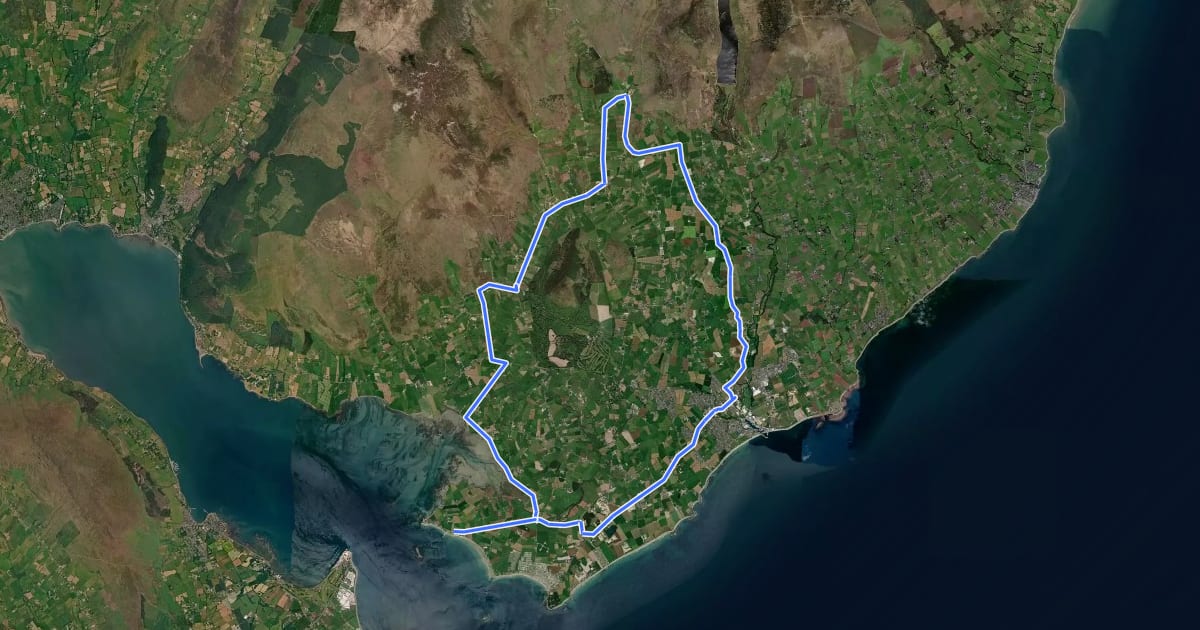 Маршрут Route 5 - The Knockchree Route на спутниковом снимке