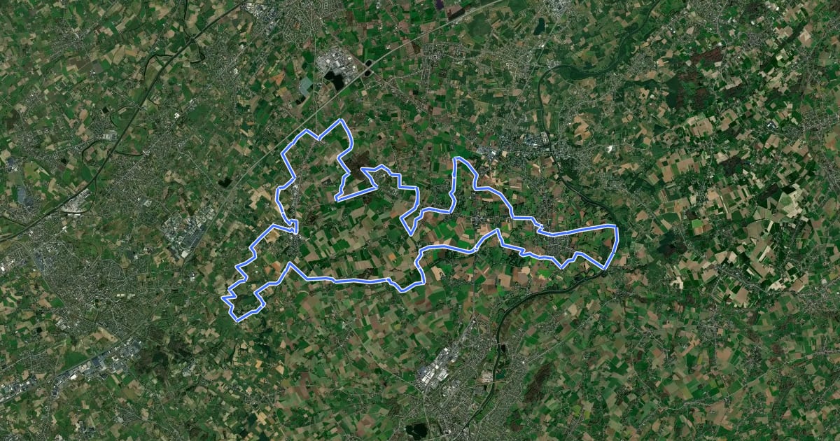 Маршрут Route 55 Tour(née) Générale Kruisem на спутниковом снимке