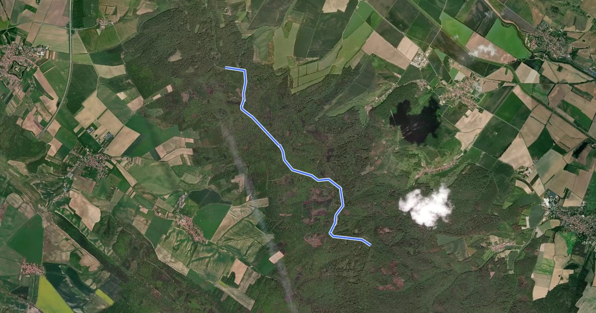 Маршрут Route 7-14 Wetzelshain на спутниковом снимке
