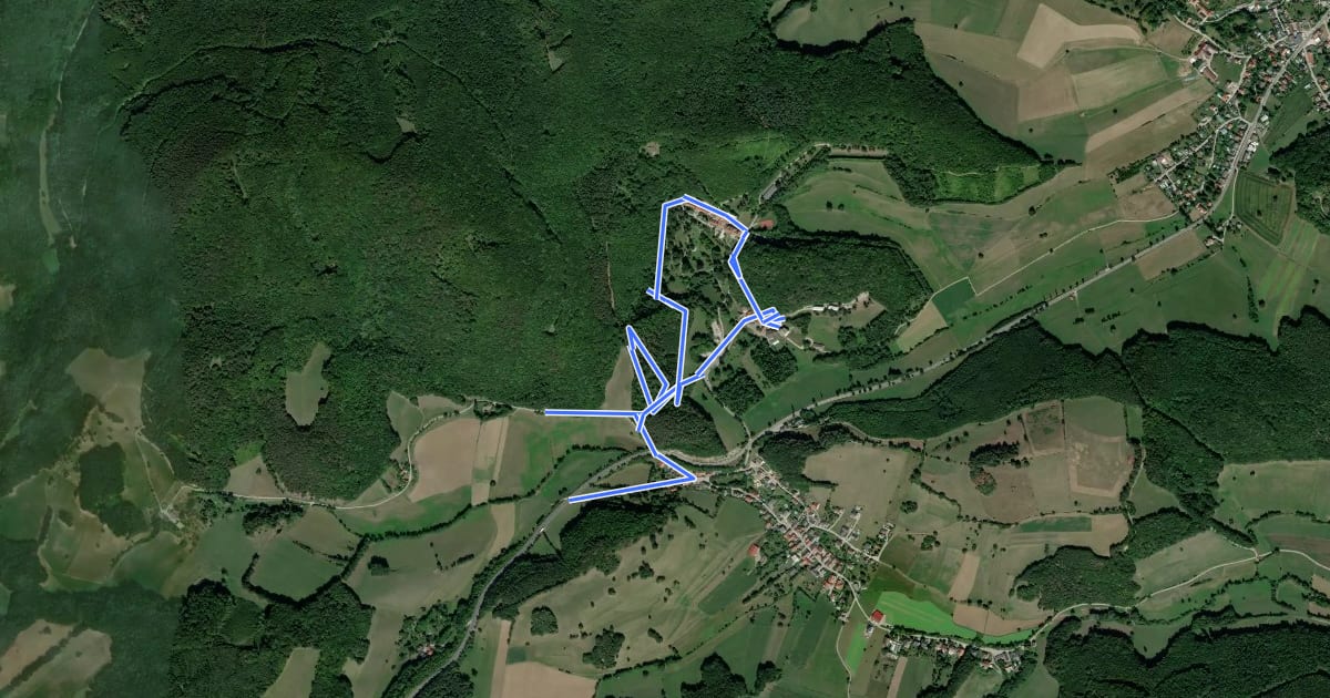 Маршрут Route 7 (Sonderkrankenhaus Alland) на спутниковом снимке