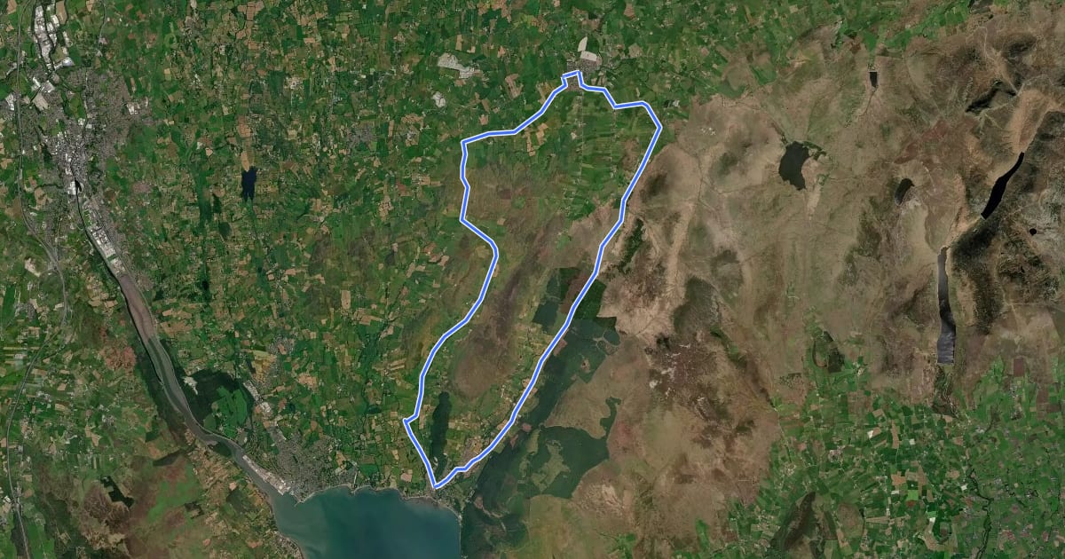 Маршрут Route 7 - The Rostrevor Route на спутниковом снимке