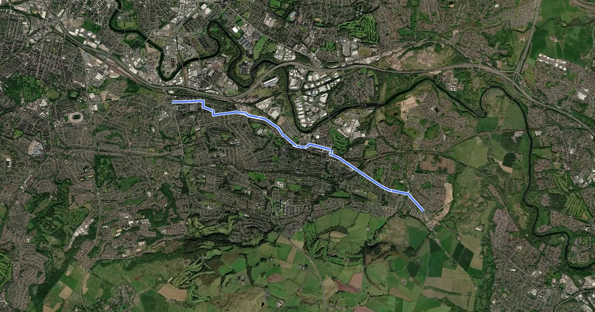 Маршрут Route 74 на спутниковом снимке