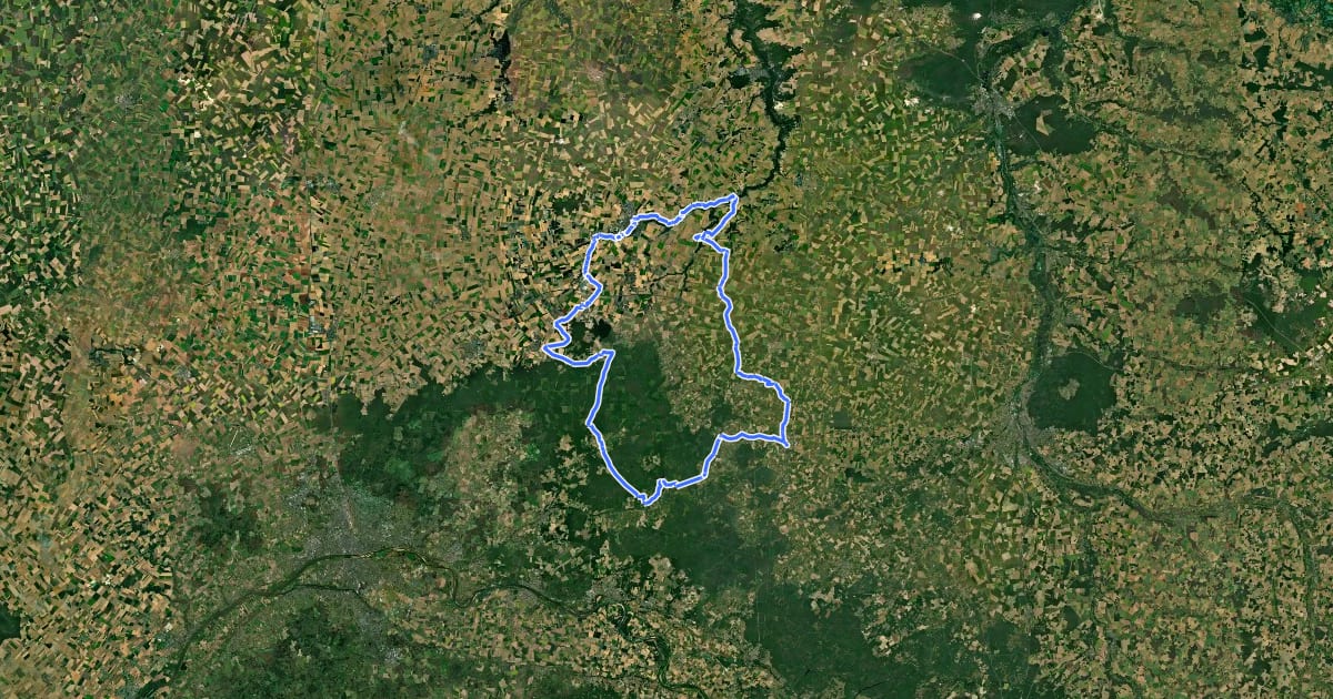 Маршрут Route de la Rose circuit nord на спутниковом снимке