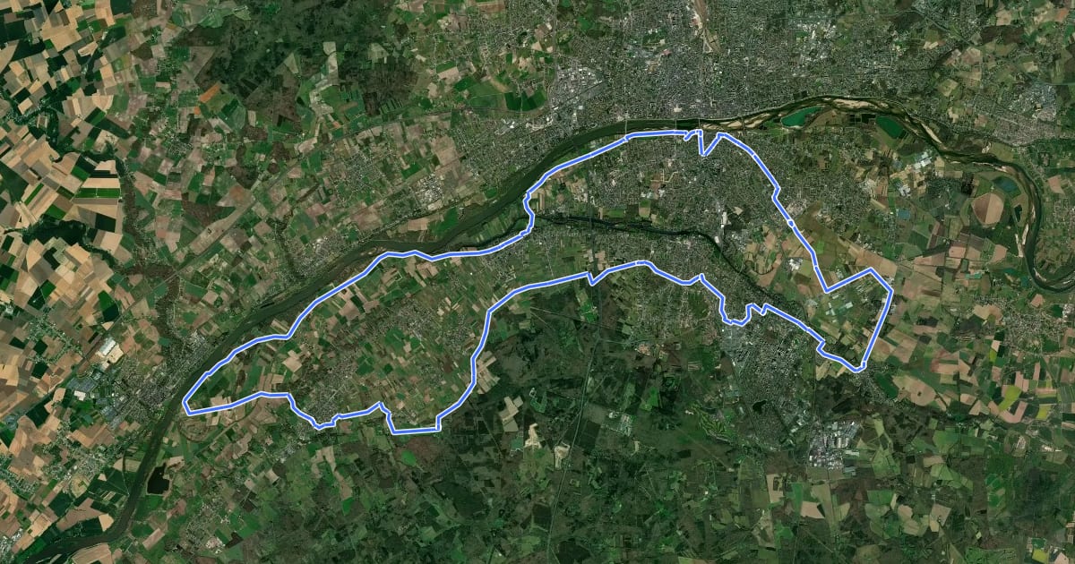 Маршрут Route de la Rose circuit sud на спутниковом снимке