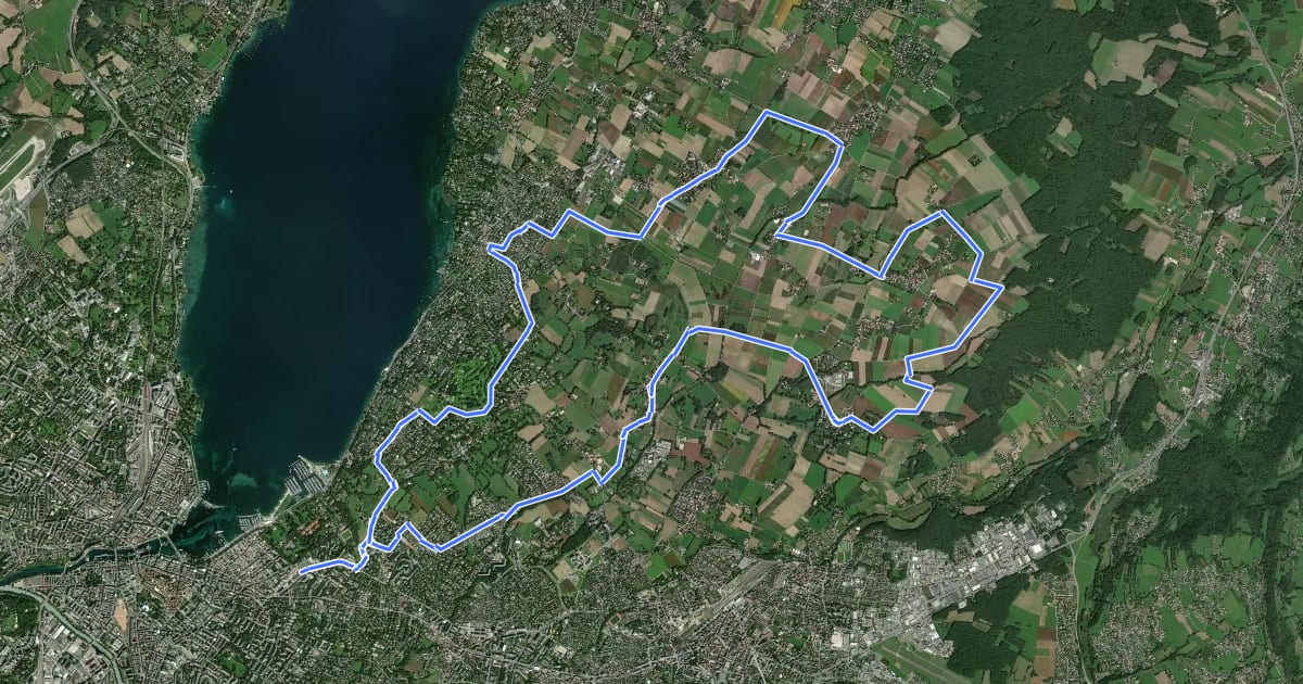 Маршрут Route des Châteaux et Maisons fortes на спутниковом снимке