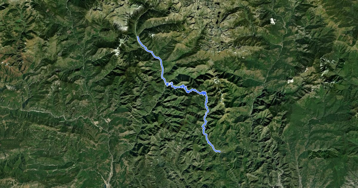 Маршрут Route des Grandes Alpes à vélo, étape 13, Saint-Martin Vésubie / Sospel на спутниковом снимке