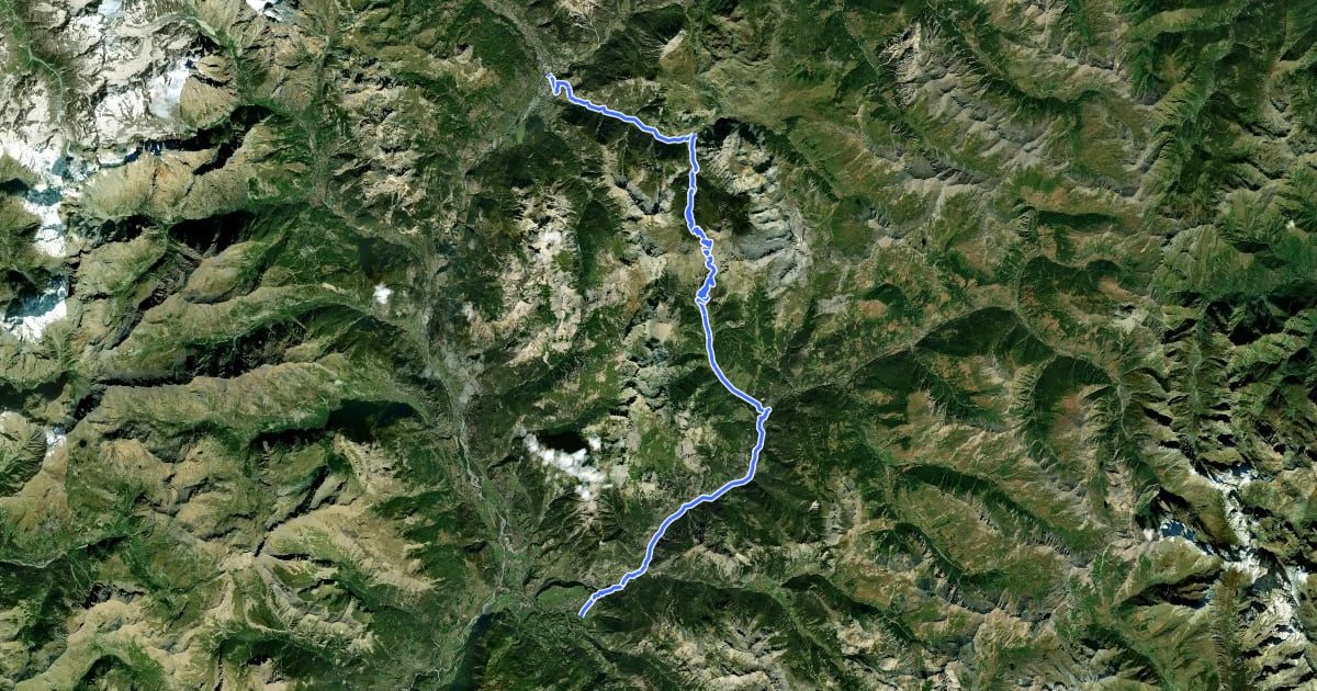 Маршрут Route des Grandes Alpes à vélo, étape 9, Briançon / Guillestre на спутниковом снимке