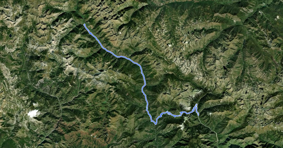 Маршрут Route des Grandes Alpes à vélo, variante Saint-Etienne-de-Tinée / Saint-Martin Vésubie на спутниковом снимке