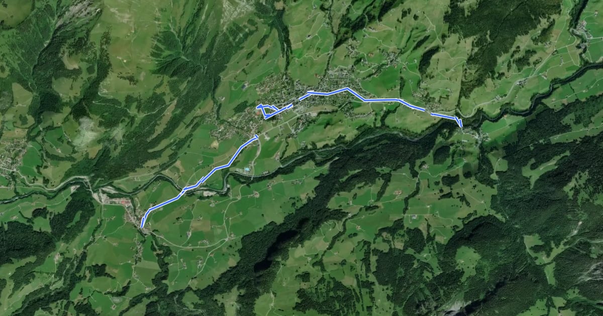 Маршрут Route des lacs - Voie d'accès Château-d'Oex на спутниковом снимке