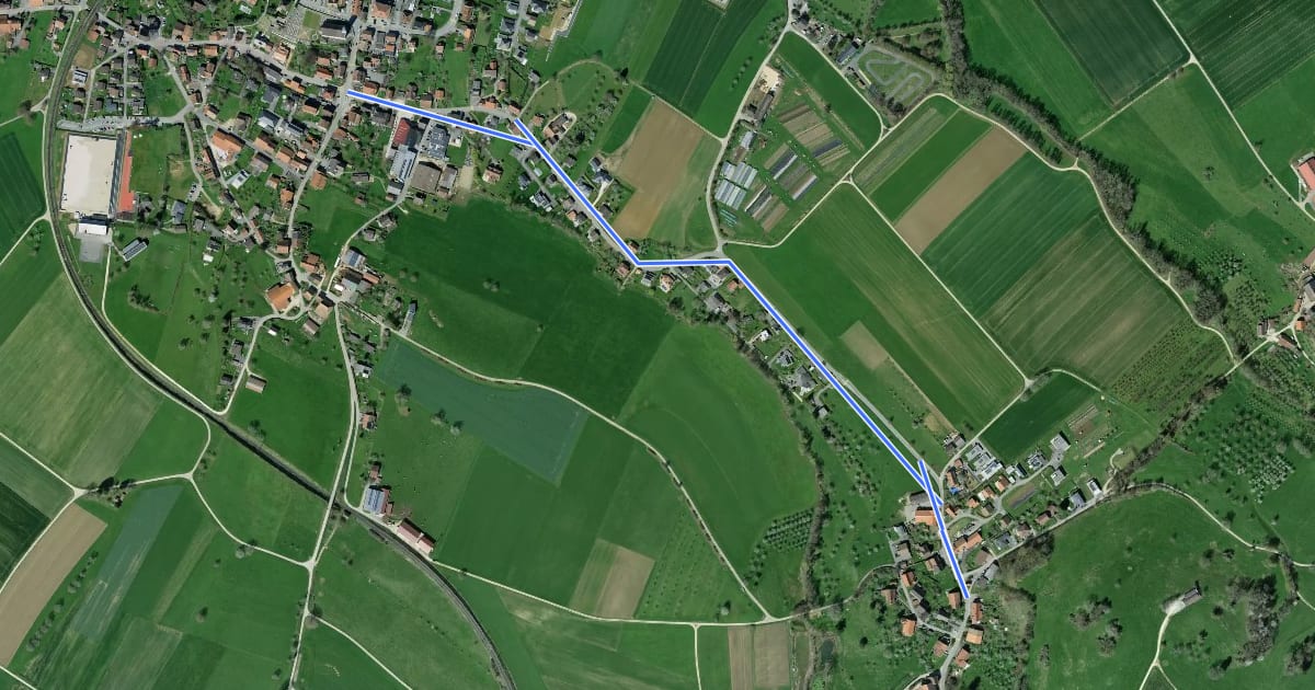 Маршрут Route du Jura  - Voie d'accès на спутниковом снимке