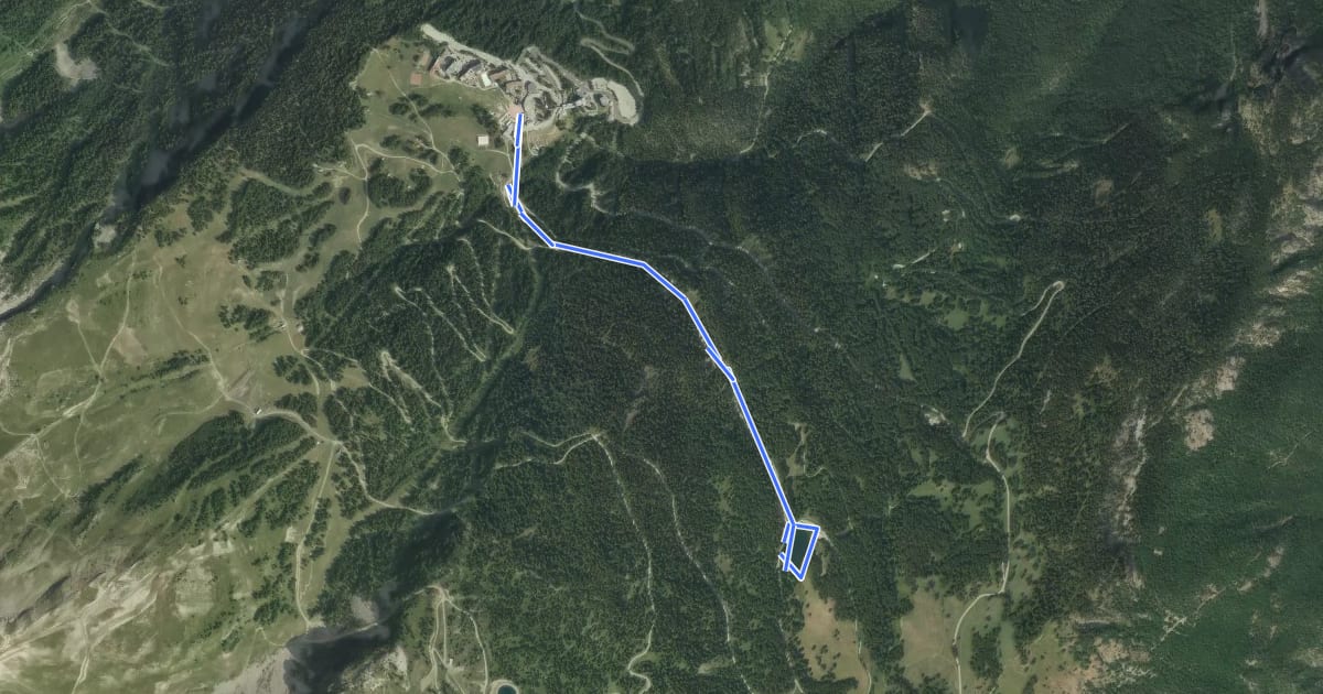 Маршрут Route du Lac на спутниковом снимке