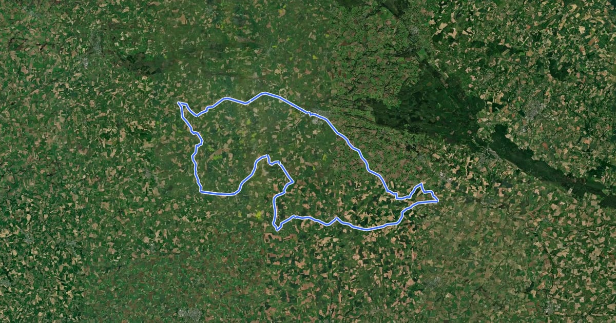 Маршрут Route du Poiré на спутниковом снимке