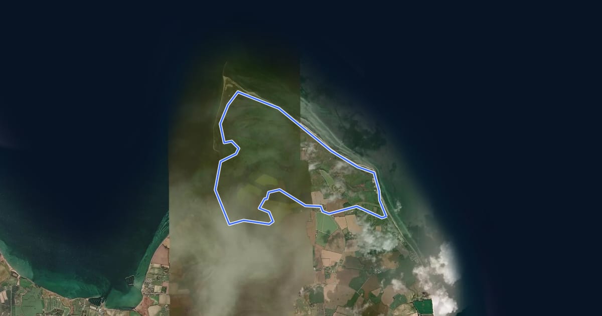 Маршрут Route Geltinger Birk на спутниковом снимке