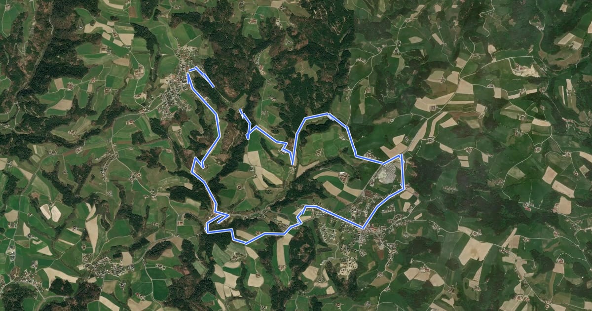 Маршрут Route I Enzmilner Kulturwanderweg на спутниковом снимке