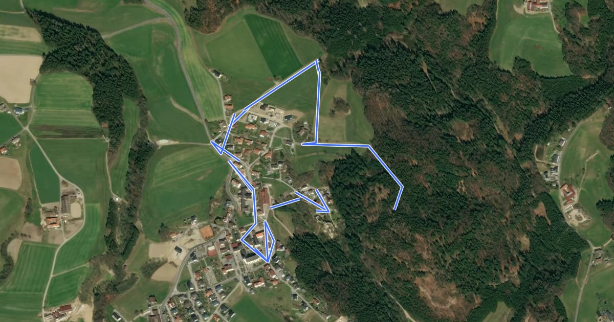 Маршрут Route II Panoramaweg на спутниковом снимке