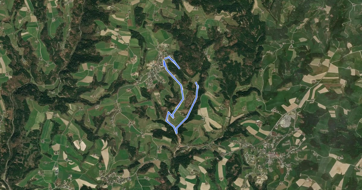 Маршрут Route III Hausbergbach на спутниковом снимке
