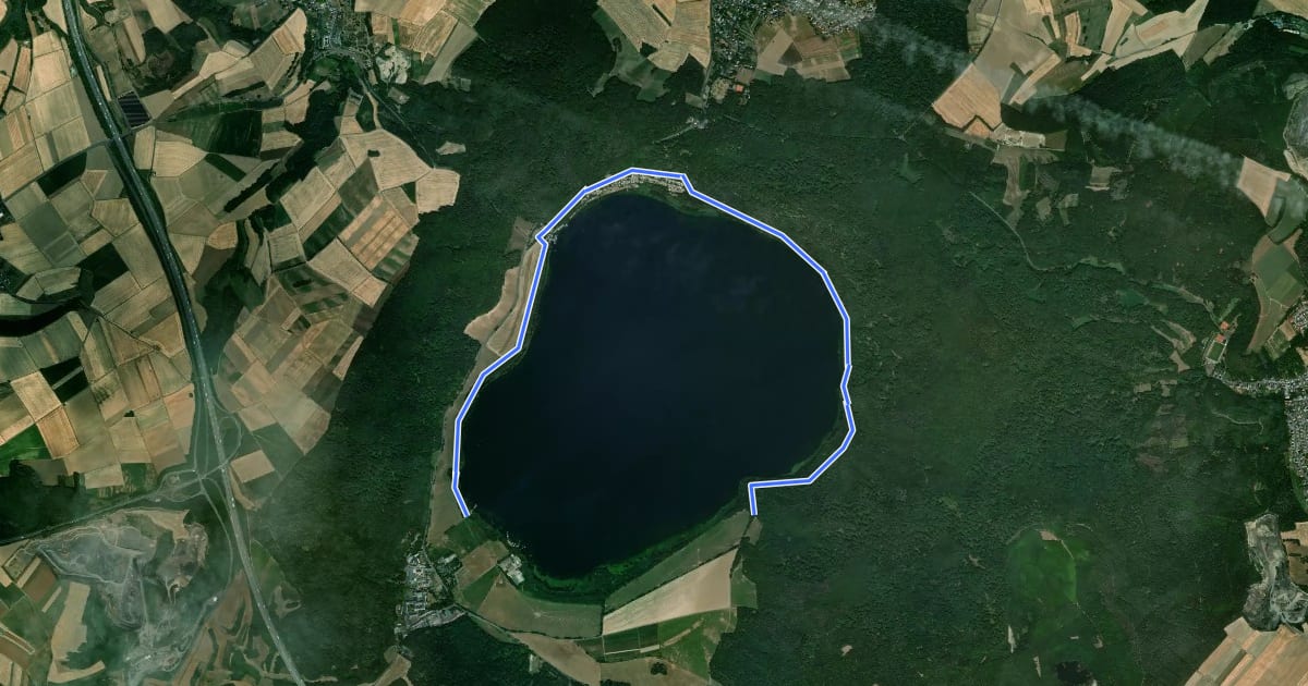 Маршрут Route L Rund um den Laacher See на спутниковом снимке