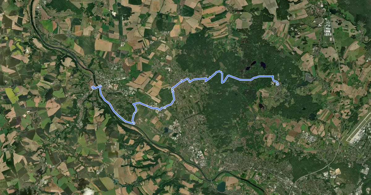 Маршрут Route M на спутниковом снимке