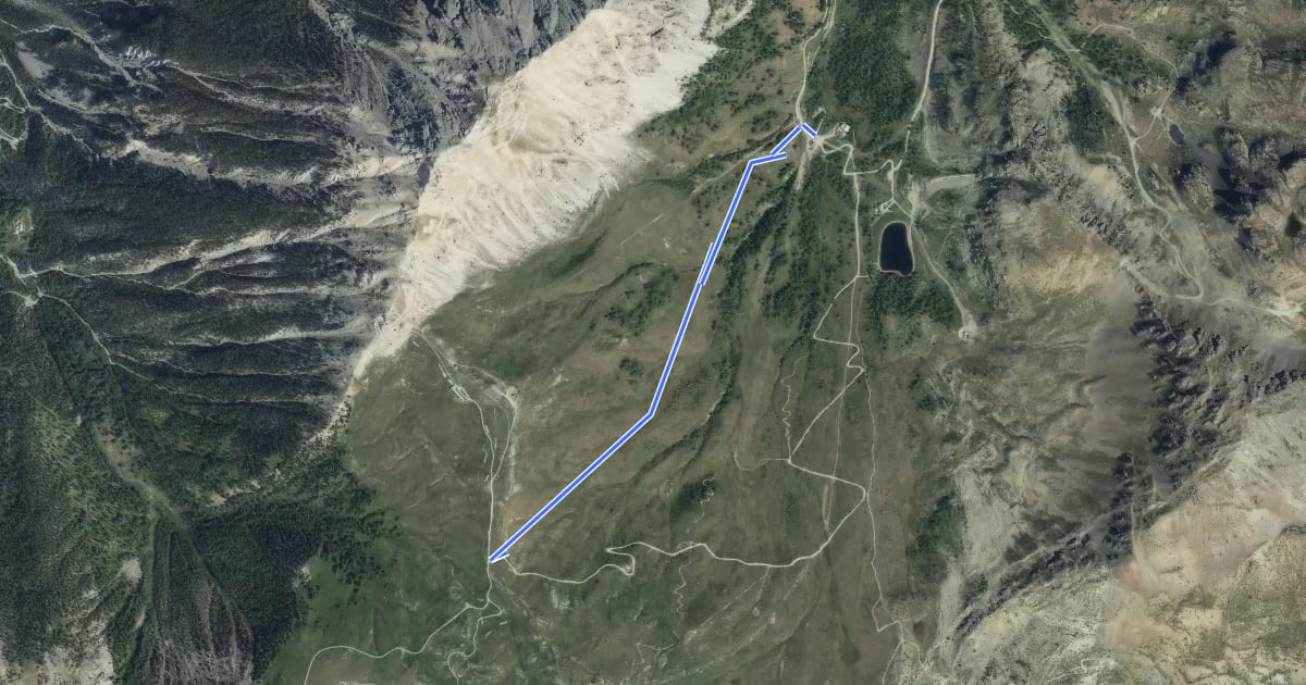 Маршрут Route militaire - Télésiège des Gondrans на спутниковом снимке