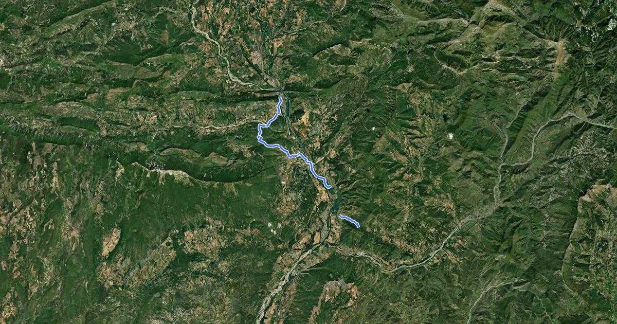 Маршрут Route Napoléon à Pied (variante) на спутниковом снимке