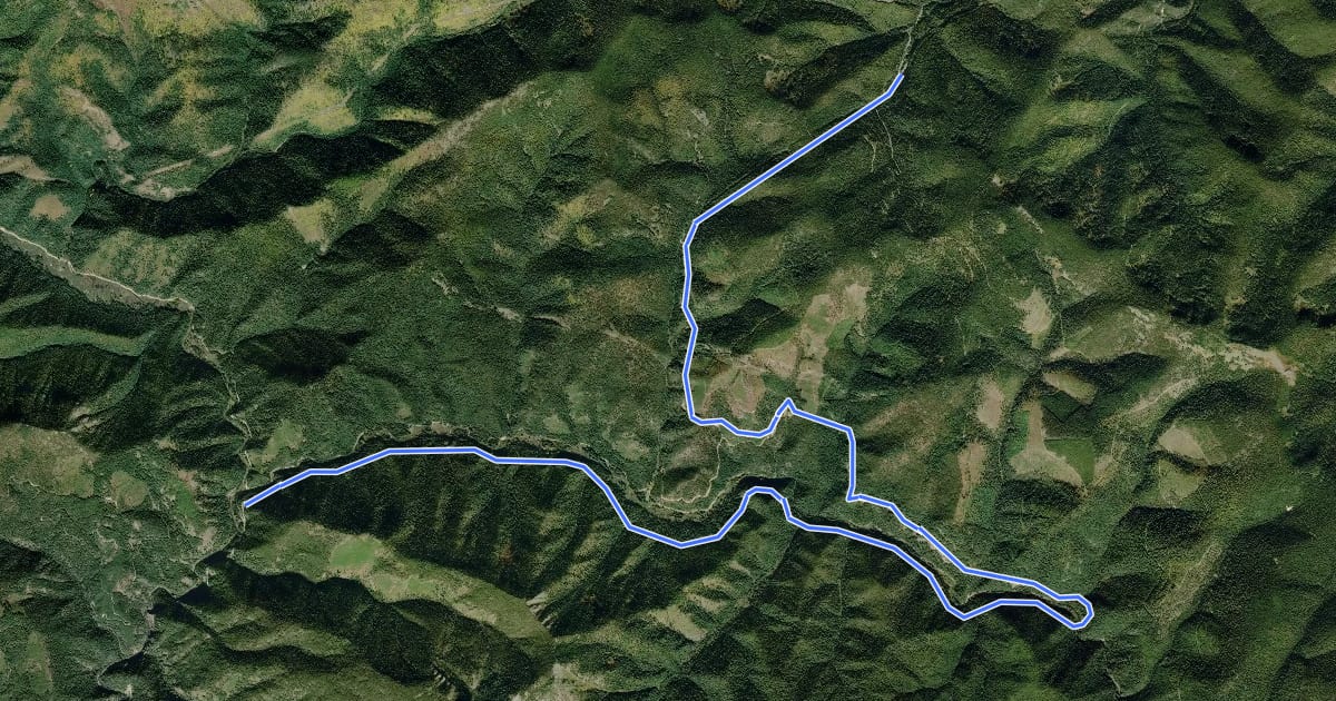 Маршрут Route of the Hiawatha на спутниковом снимке