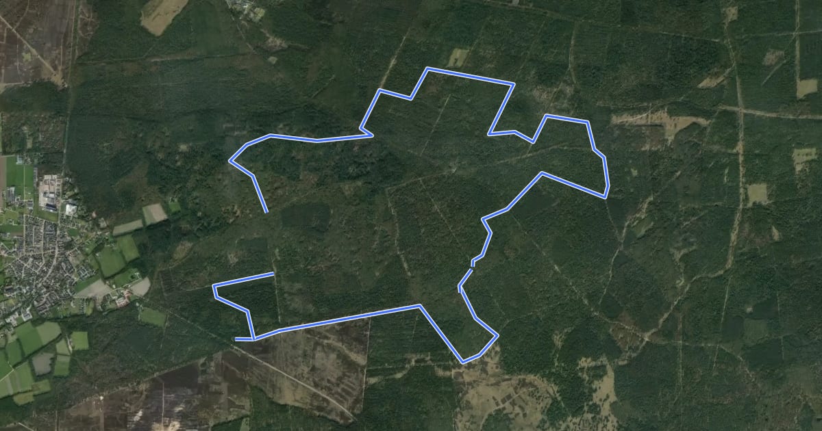 Маршрут Route Rond de Hoge Duvel, 25 dec - 15 sept (hele route) на спутниковом снимке