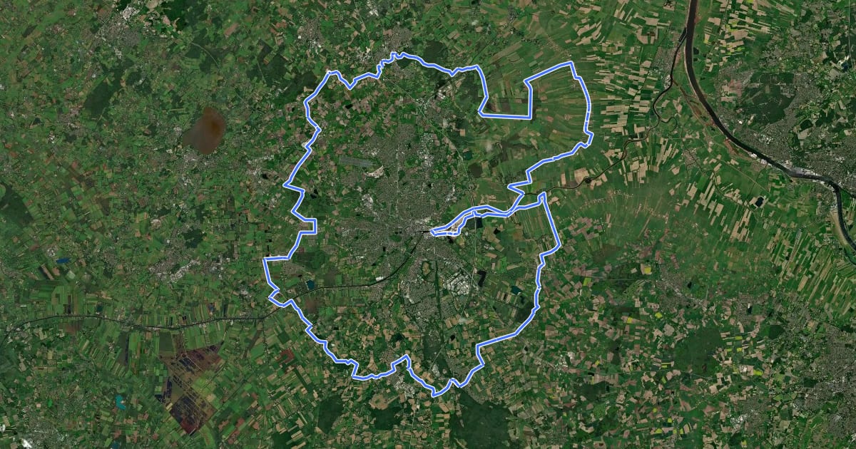 Маршрут Route um Oldenburg на спутниковом снимке