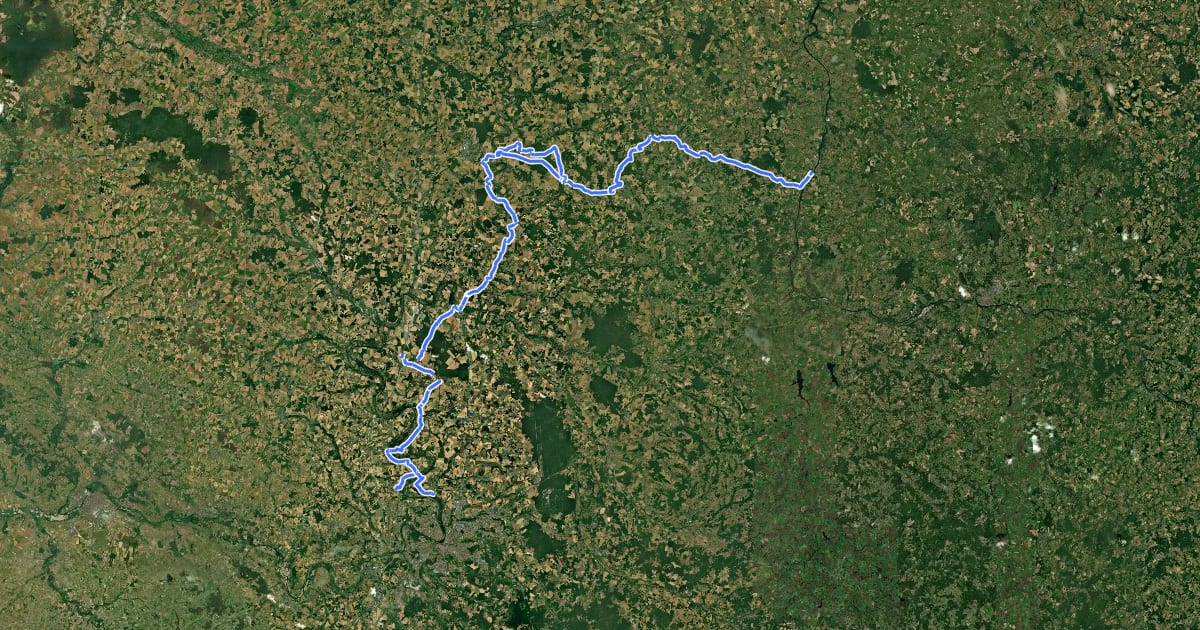 Маршрут Route V34 на спутниковом снимке