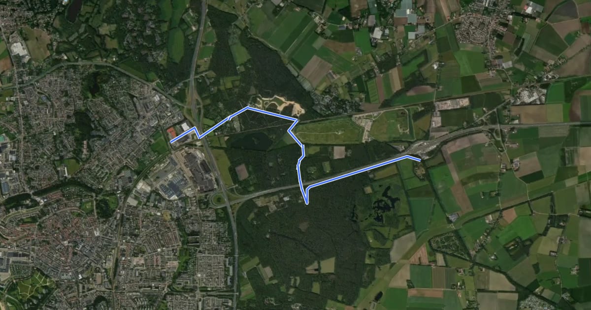 Маршрут Route van de Turf на спутниковом снимке