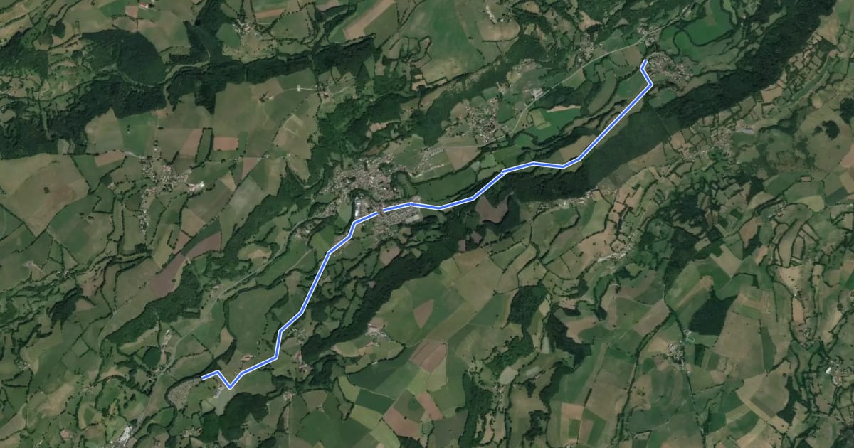 Маршрут Route Verte на спутниковом снимке