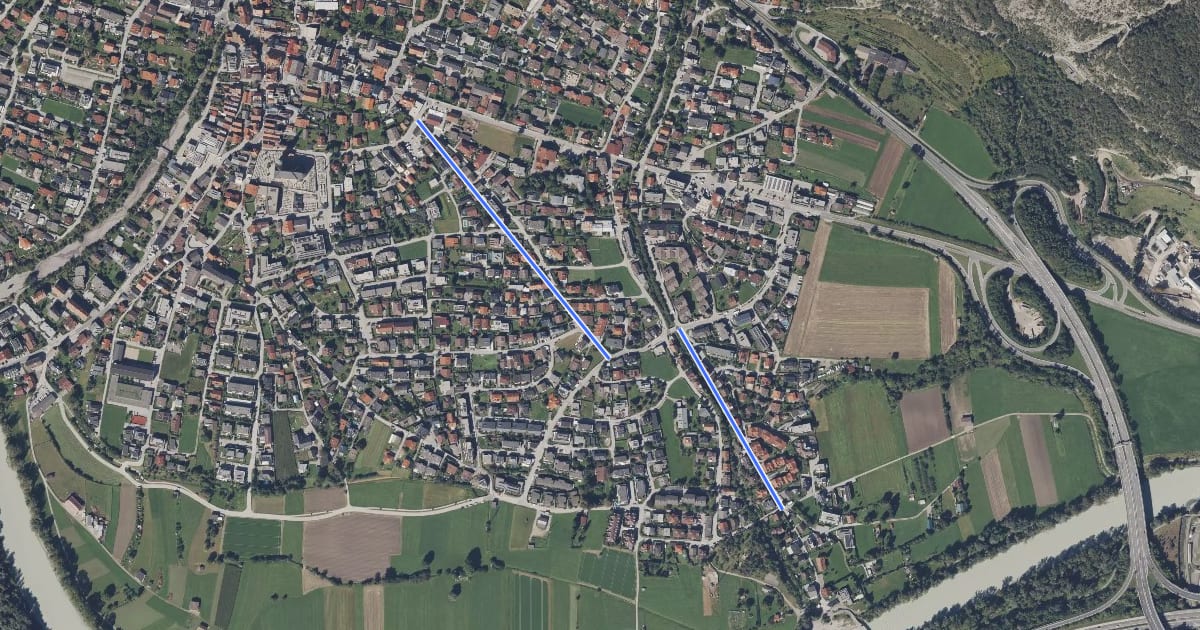 Маршрут Route Zirl 2 на спутниковом снимке