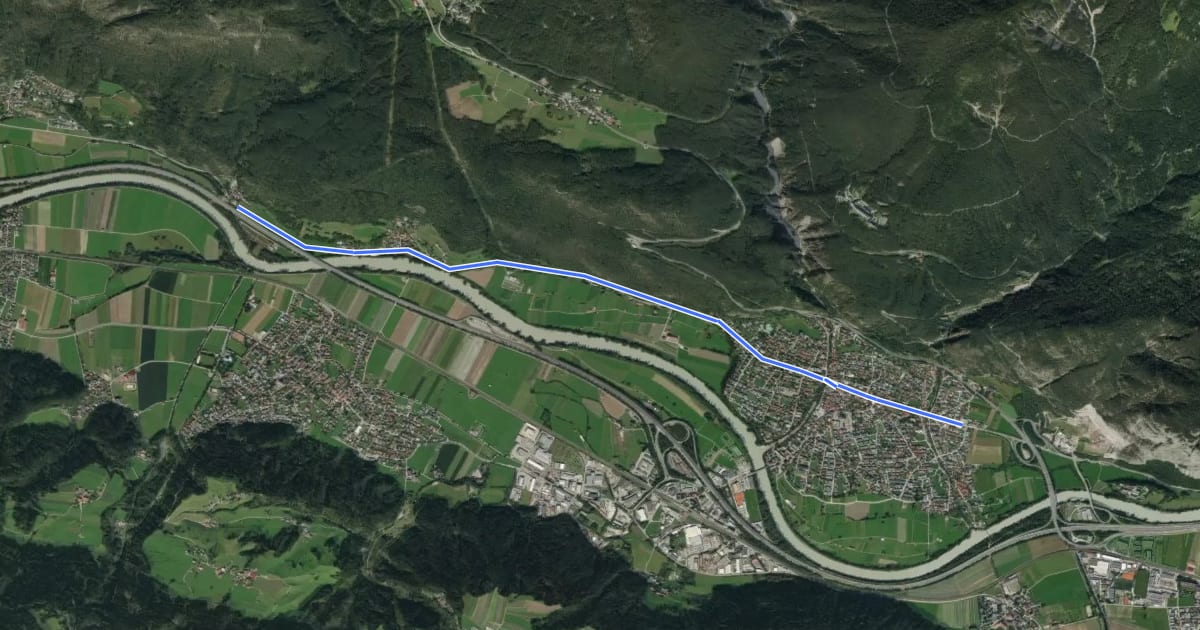 Маршрут Route Zirl 6 на спутниковом снимке