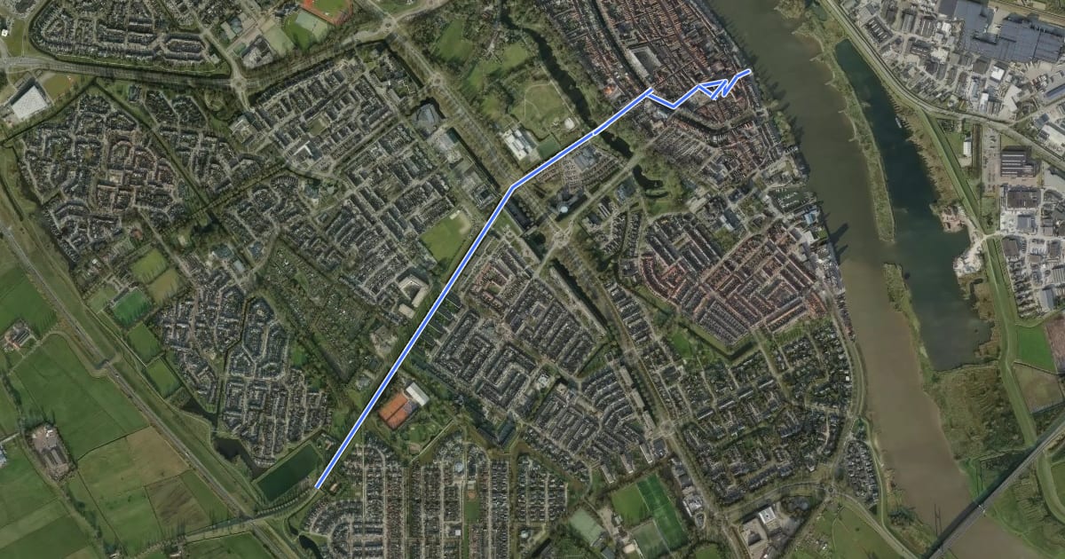Маршрут Routenet Kampen Route 2 на спутниковом снимке