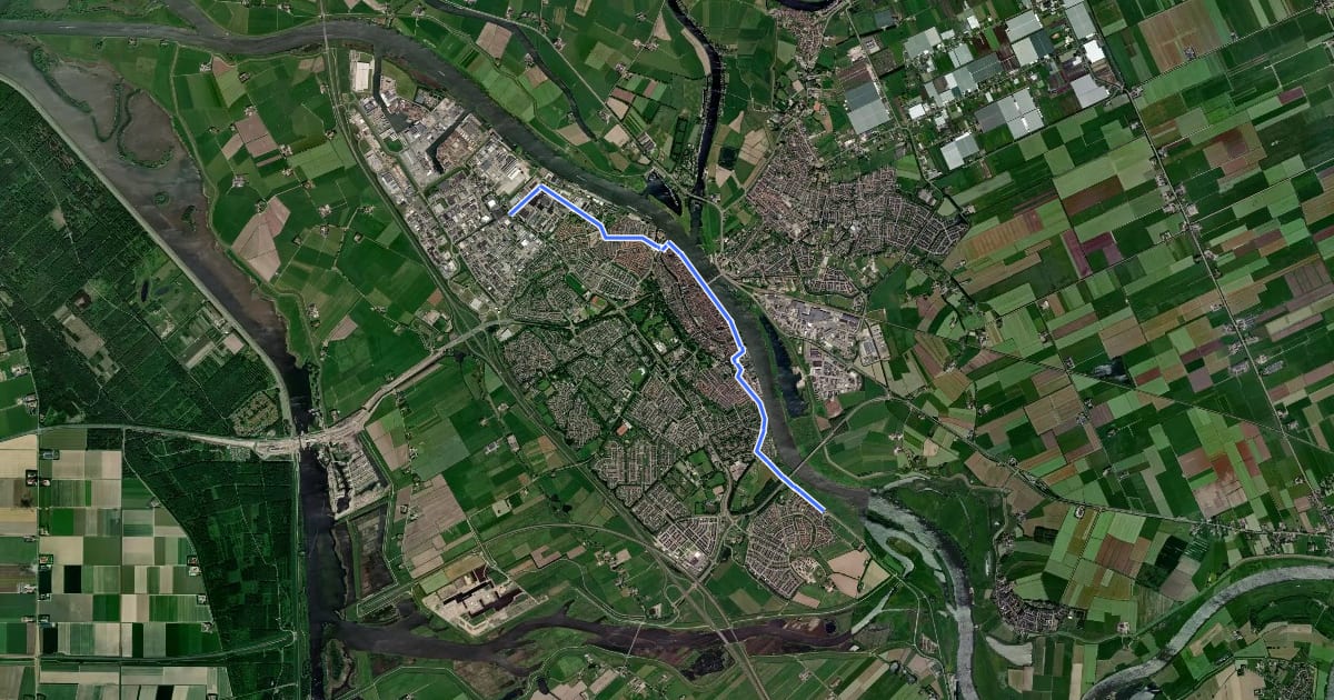 Маршрут Routenet Kampen Route 6 на спутниковом снимке