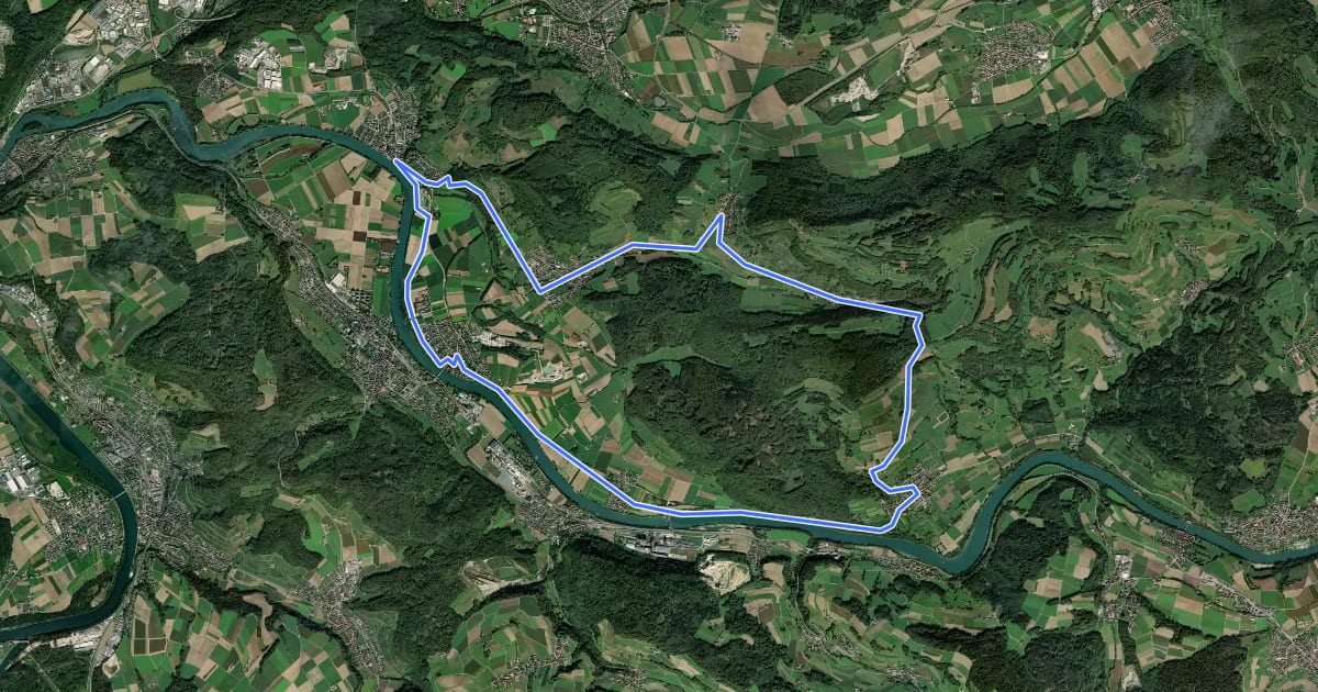 Маршрут RouteWT 4 - Küssaburg-Tour на спутниковом снимке
