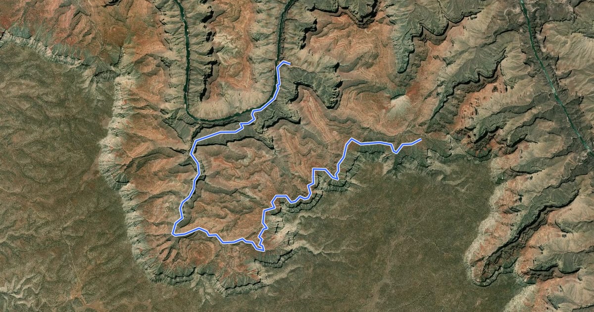 Маршрут Royal Arch Route на спутниковом снимке
