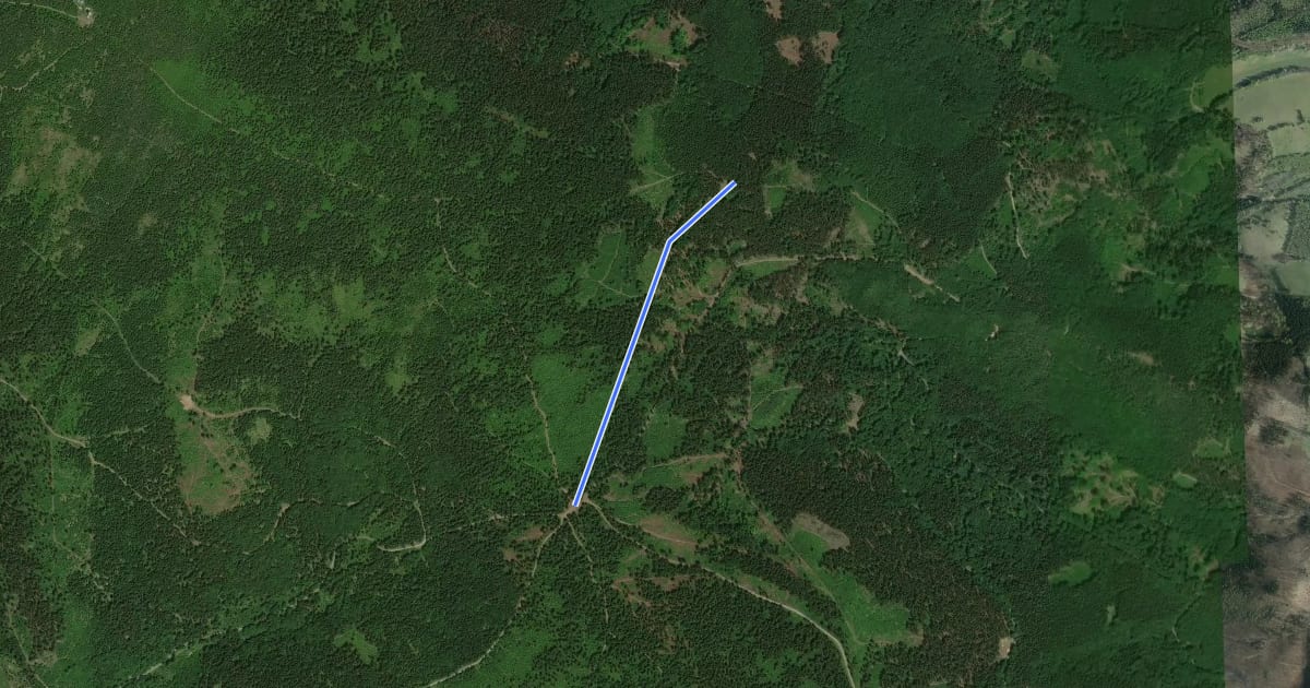 Маршрут Rozdroże nad Gołębiem - Kozie Siodło на спутниковом снимке