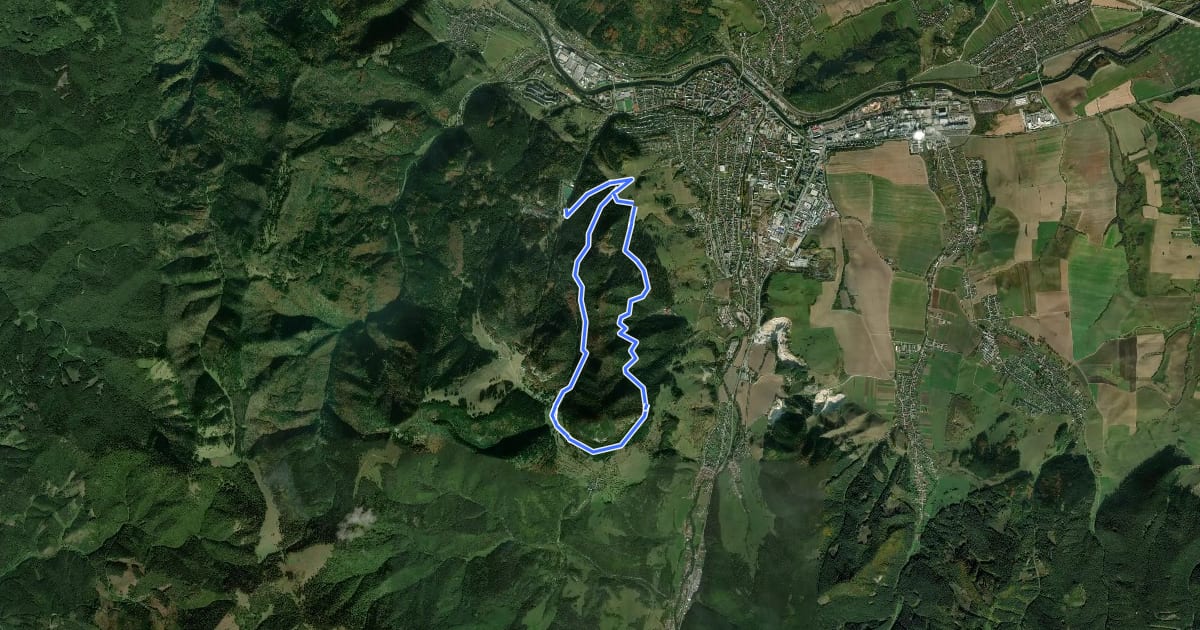 Маршрут Rozprávkové Enduro на спутниковом снимке