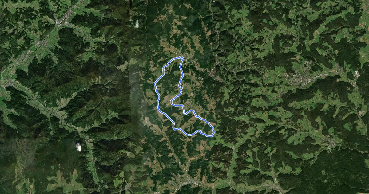 Маршрут RP17 Hochtal-Route на спутниковом снимке