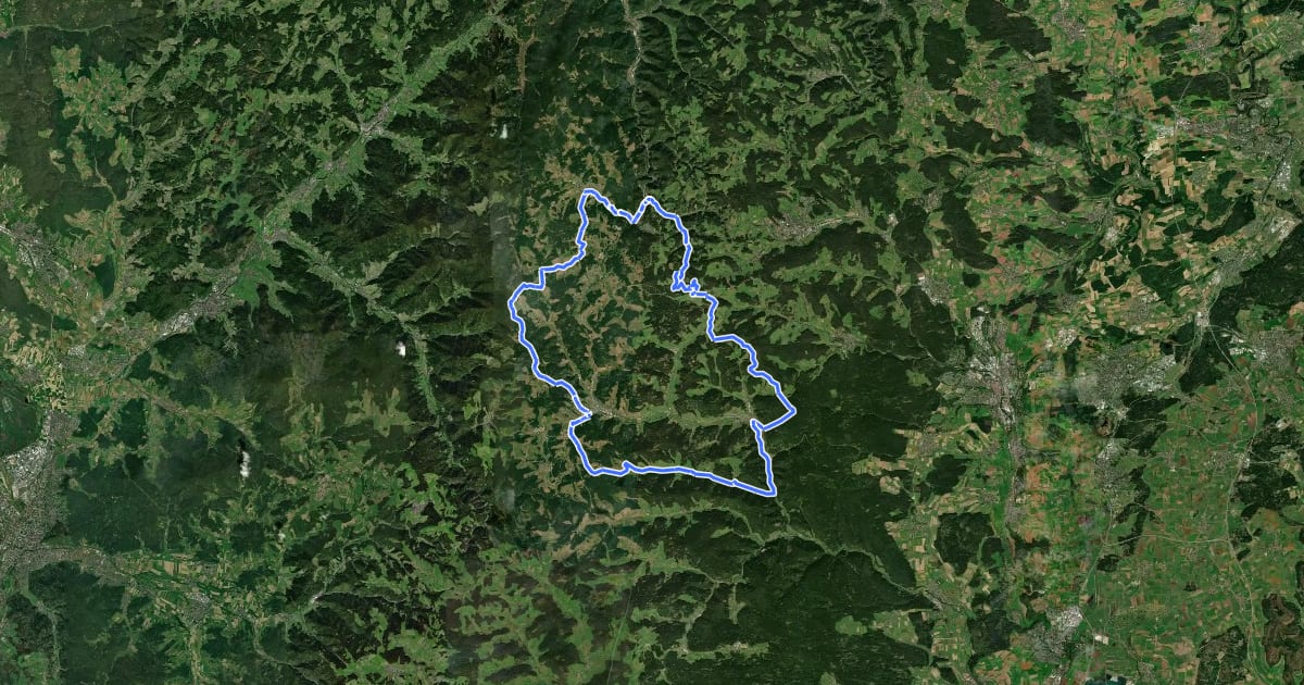 Маршрут RP18 Ferienland Route на спутниковом снимке