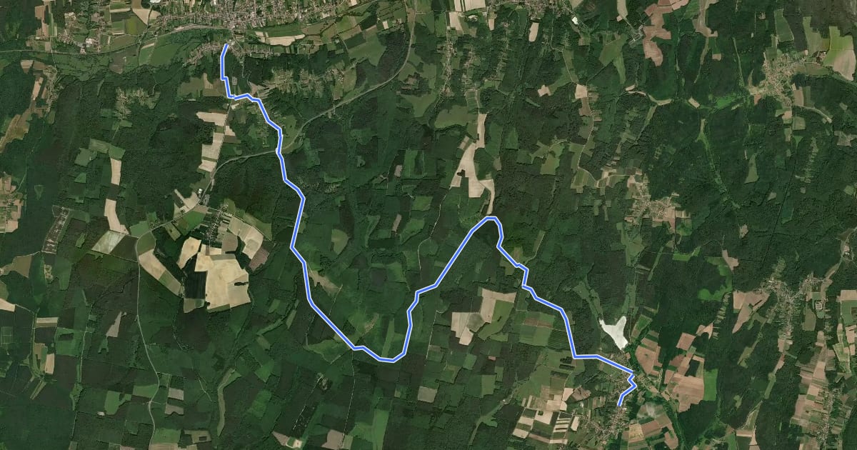 Маршрут RPDDK 4/1 (Zalalövő – Kustánszeg) на спутниковом снимке