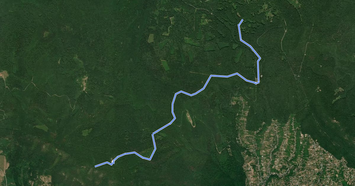 Маршрут RPDDK 9/3 (Jakab-hegy – Büdös-kúti kulcsosház) на спутниковом снимке