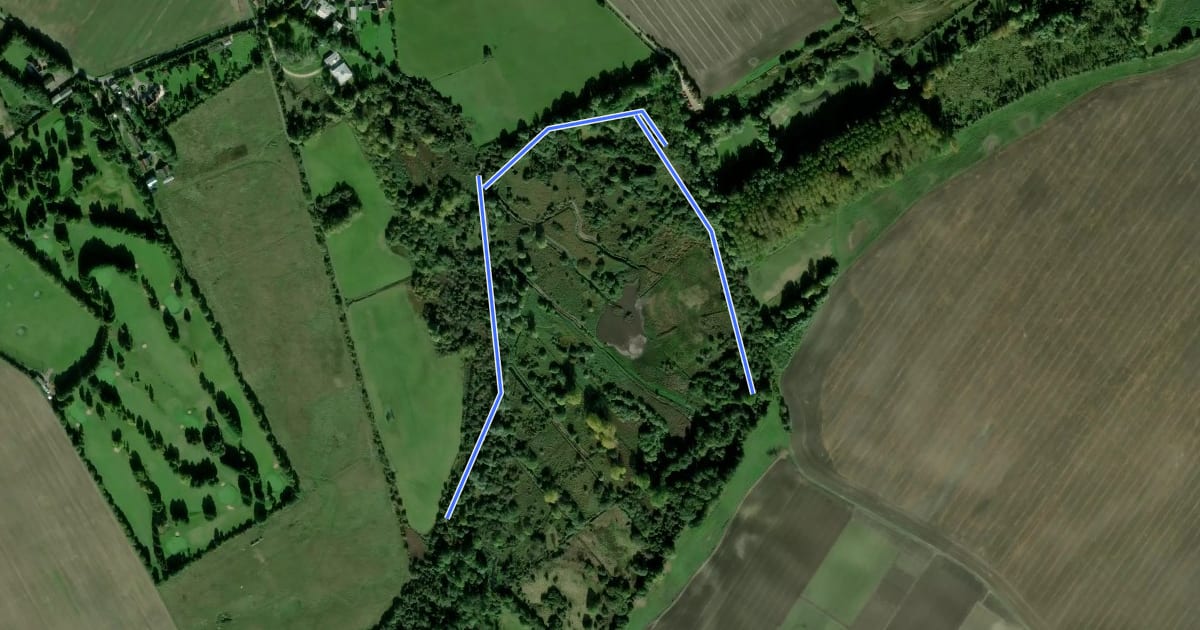 Маршрут RSPB Fowlmere Nature Trail на спутниковом снимке
