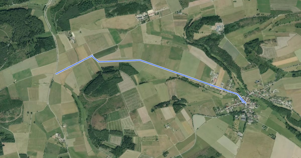 Маршрут RSW (HSK-67) Medebach-Langeln - (xx) Korbach-Hillershausen на спутниковом снимке