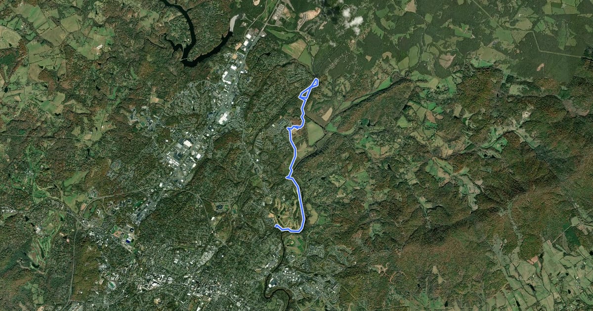 Маршрут RTF River North на спутниковом снимке