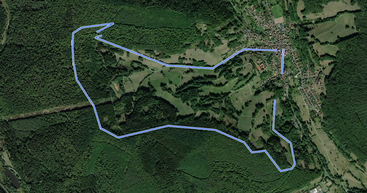 Маршрут Örtlicher Wanderweg Wiesthal 2 на спутниковом снимке