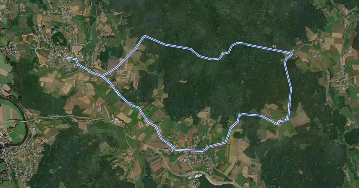 Маршрут Ru02 Rundweg Haidstein 2 на спутниковом снимке