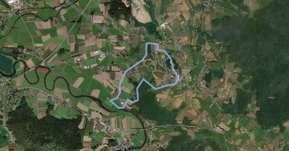 Маршрут Ru05 Rundweg Runding West на спутниковом снимке