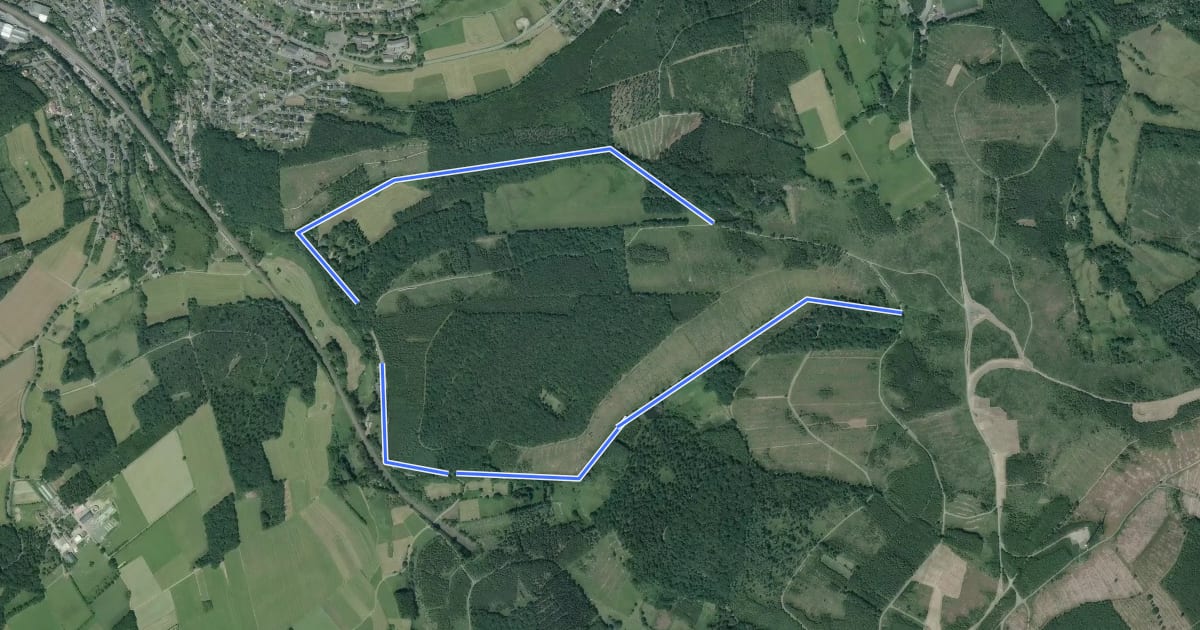 Маршрут Rudersdorf Rundweg A2 на спутниковом снимке